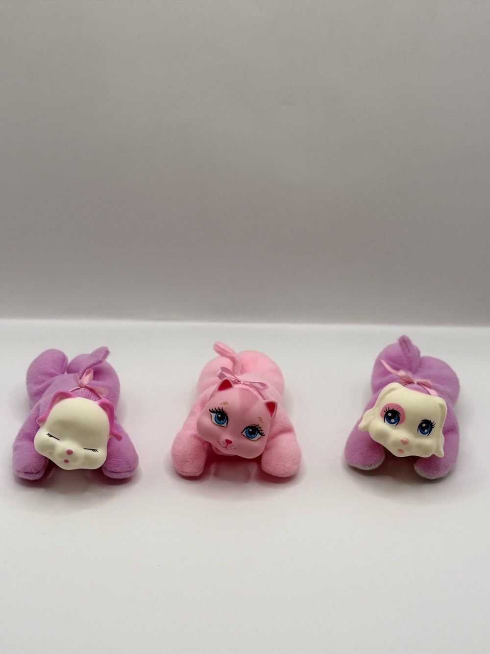 Vintage Hasbro Kitty Surprise and Puppy Surprise Plush Stuffed Animals Tiny
